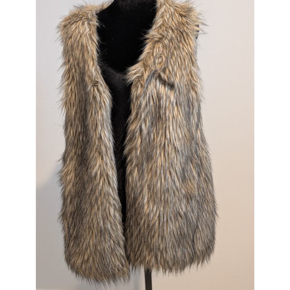 Democracy Faux Fur Lined Vest Mobwife Festival Sz M